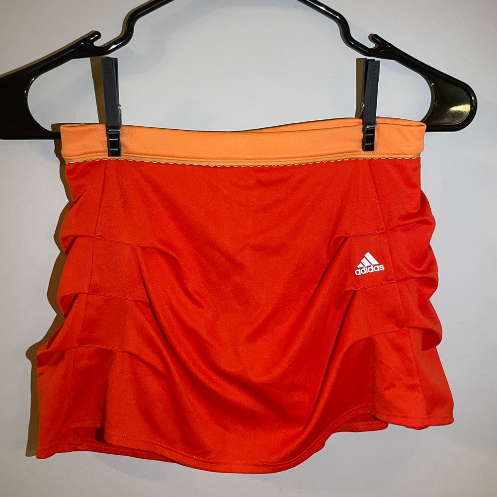 Adidas Climalite Children activewear skirt short tennis in orange